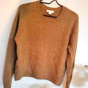 H&M Brown wool blend crewneck sweater Small